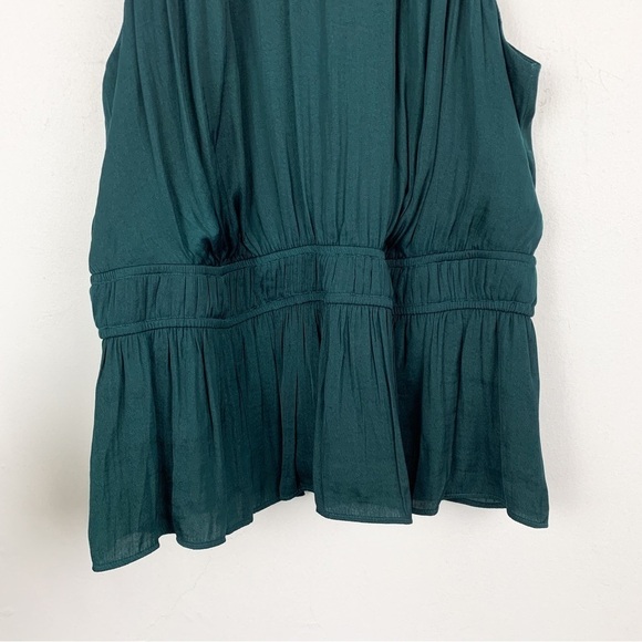 Nine West Emerald Green Halter Sleeveless Blouse Sz XXL - Picture 7 of 8